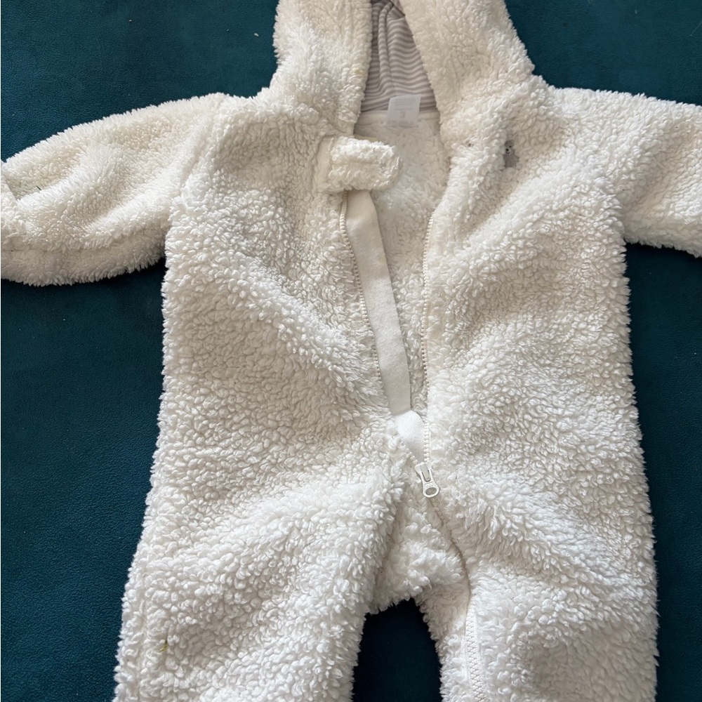 Carter's Soft White Sherpa Footie
